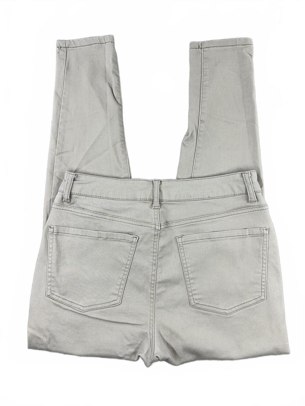 So High Rise Jegging Pants Light Gray